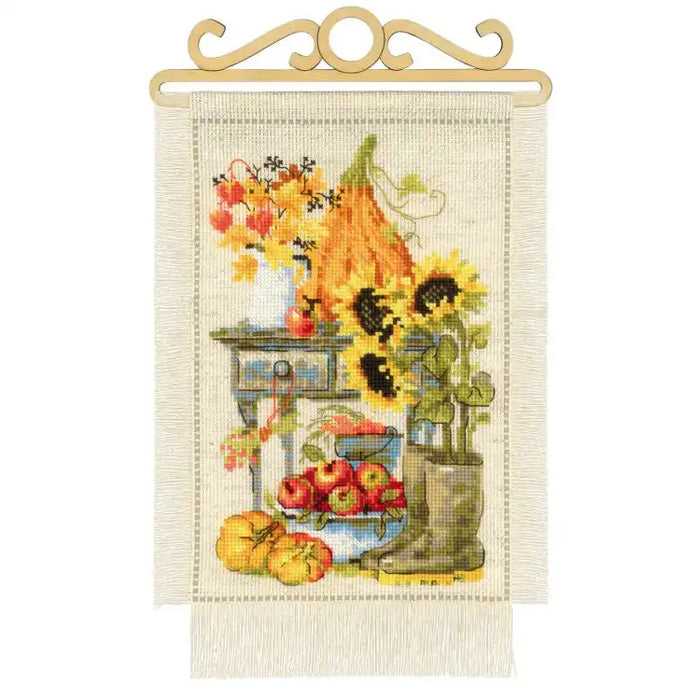 Cross Stitch Kit Riolis - COTTAGE GARDEN. AUTUMN SR1657