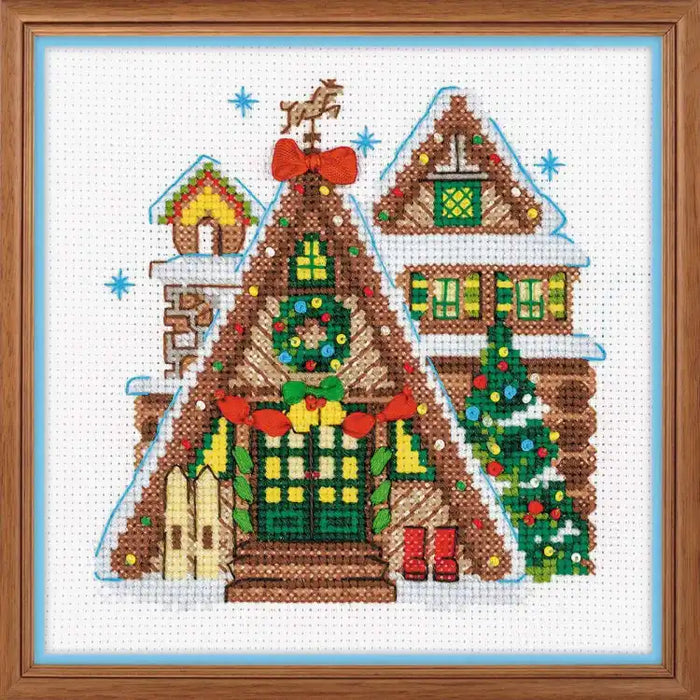 Cross Stitch Kit Riolis - WINTER CABIN SR1660