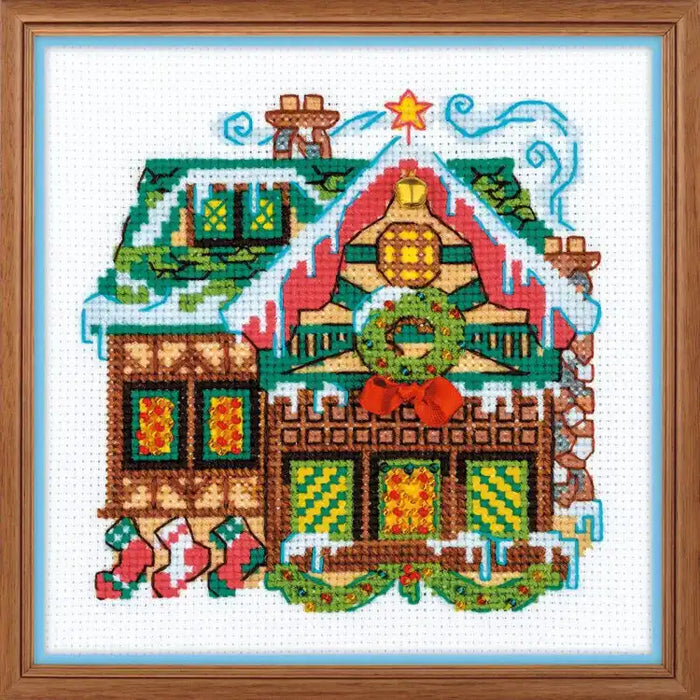 Cross Stitch Kit Riolis - CABIN WITH A BELL SR1663