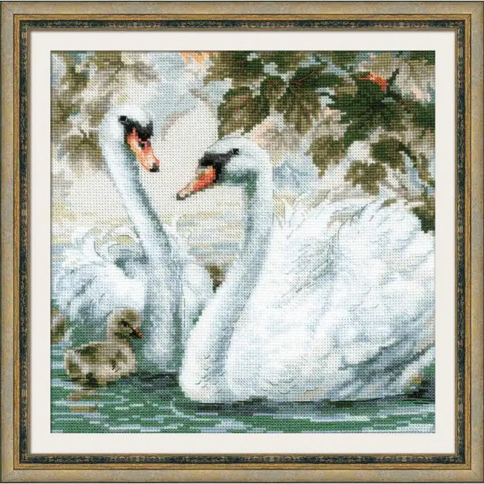 Cross Stitch Kit Riolis - WHITE SWANS SR1726