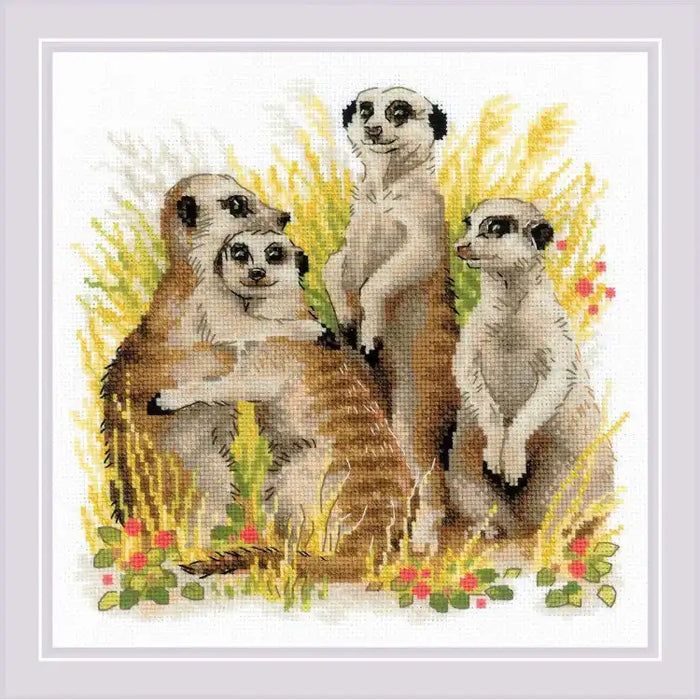 Cross Stitch Kit Riolis - MEERKATS SR1761