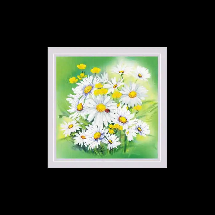 Kreuzstich-Set Riolis – Kamillenblüten. Satinstich SRPT-0089