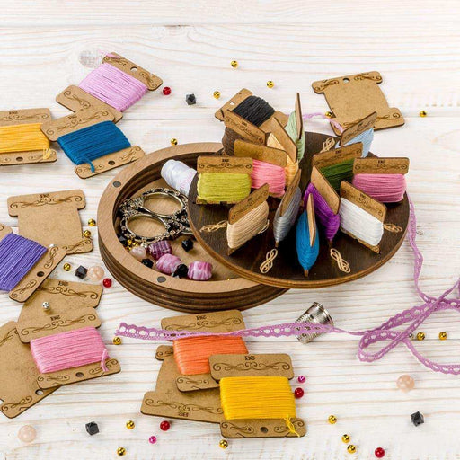 Storage Box for handcraft and 18 bobbins included Wonderland Crafts Organizer Box - HobbyJobby