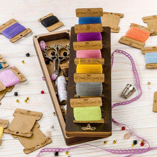 Storage Box for handcraft and 23 bobbins included Wonderland Crafts Organizer Box - HobbyJobby