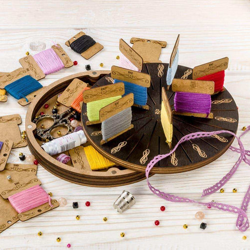 Storage Box for handcraft and 32 bobbins included Wonderland Crafts Organizer Box - HobbyJobby