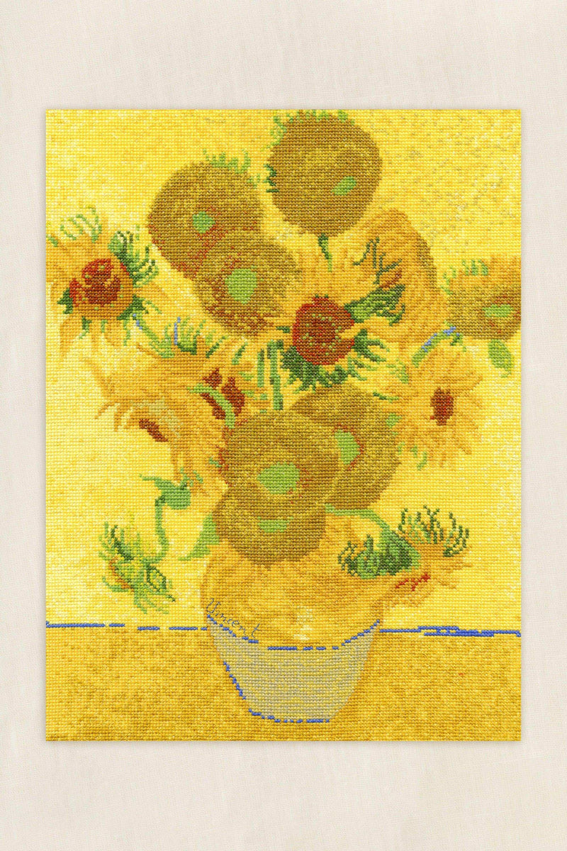 Sunflowers - Van Gogh, The National Gallery DMC Cross Stitch Kits - HobbyJobby