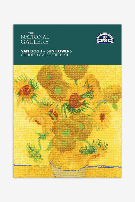 Sunflowers - Van Gogh, The National Gallery DMC Cross Stitch Kits - HobbyJobby