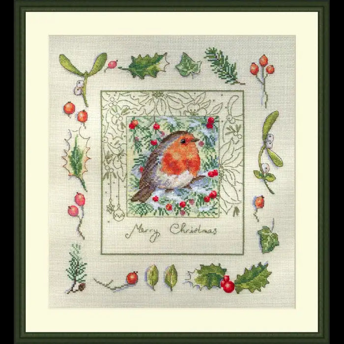 Cross Stitch Kit Merejka - THE CHRISTMAS ROBIN 26X27,5 SK224