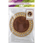 Thread Organizer Needlecraft Kit on Leather - Wooden Organizer for Threads Wonderland Crafts Floss Organizer - HobbyJobby