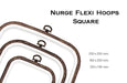 White Square Embroidery Hoop - Nurge Flexible Cross Stitch Hoop Hoops - HobbyJobby