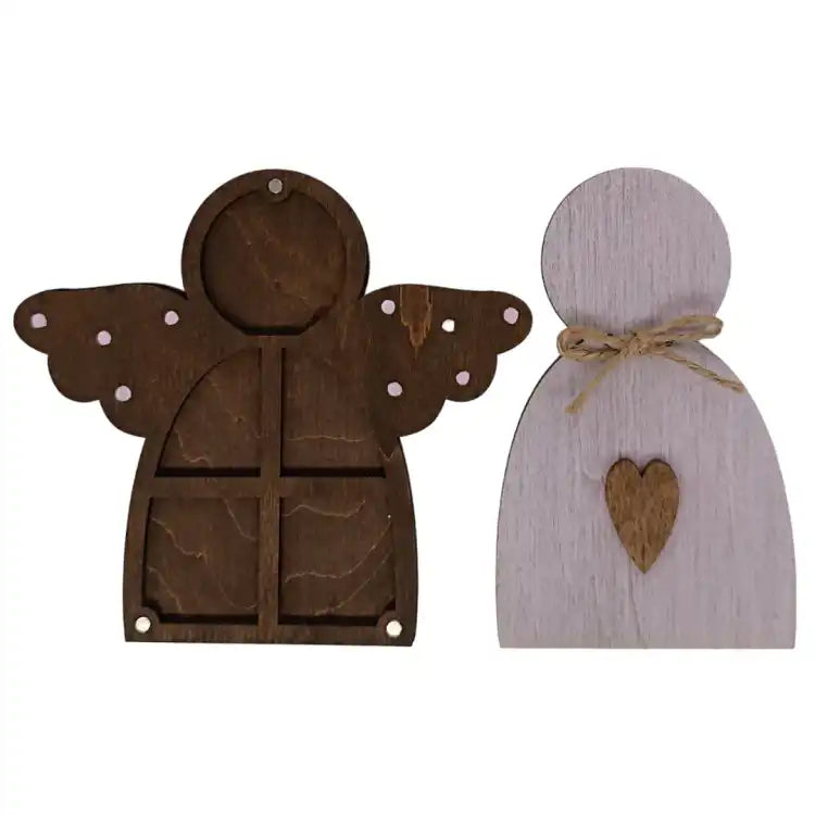 WOODEN BOX FOR BEADS. PINK ANGEL KF027/100P