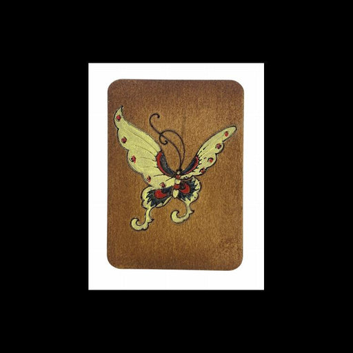 Wooden needle case - Butterfly (Hand-painted), KF056/3 Needle Cases - HobbyJobby