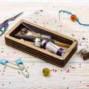 Wooden Storage Box for Handcrafts Wonderland Crafts Organizer Box - HobbyJobby