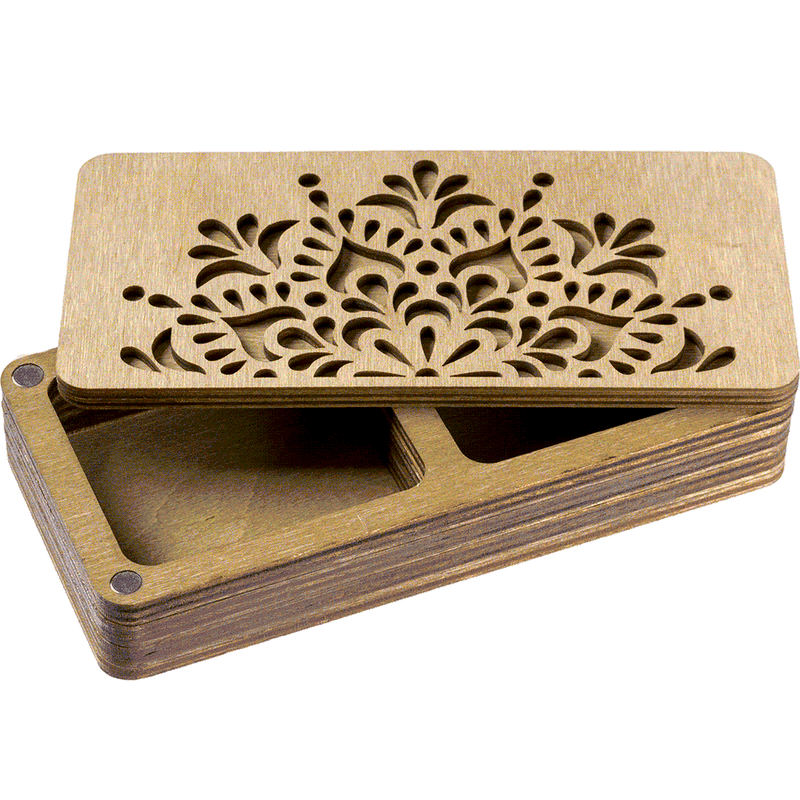 Wooden Storage Box for Handcrafts Wonderland Crafts Organizer Box - HobbyJobby
