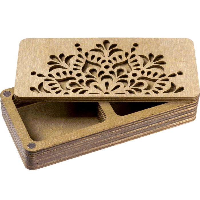 Wooden Storage Box for Handcrafts Wonderland Crafts Organizer Box - HobbyJobby