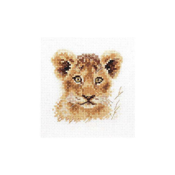 Alisa Cross Stitch Kit - Animal Portraits. Lion Cub Alisa Cross Stitch Kits - HobbyJobby