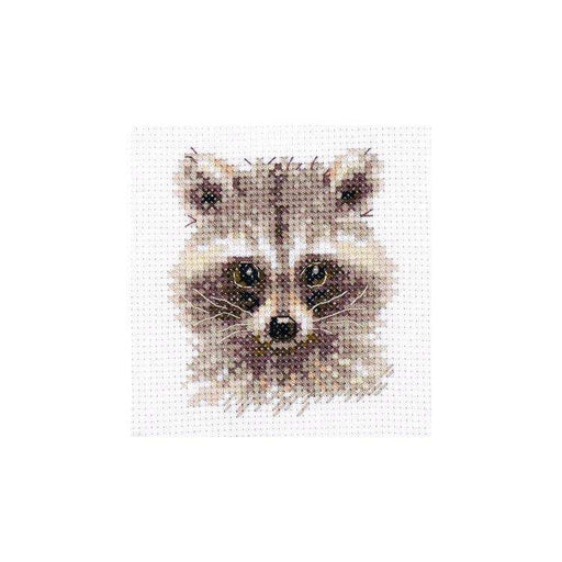 Alisa Cross Stitch Kit - Animal Portraits. Raccoon Alisa Cross Stitch Kits - HobbyJobby
