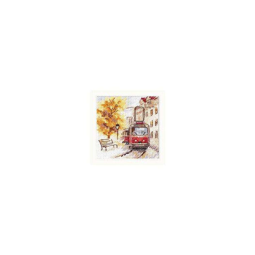 Alisa Cross Stitch Kit - Autumn In The City. The Tram Alisa Cross Stitch Kits - HobbyJobby