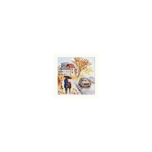 Alisa Cross Stitch Kit - Autumn In The City. Wet Boulevard Alisa Cross Stitch Kits - HobbyJobby