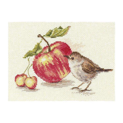 Alisa Cross Stitch Kit - Bird And An Apple Alisa Cross Stitch Kits - HobbyJobby