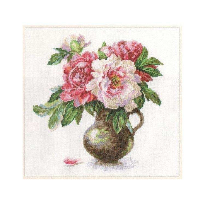 Alisa Cross Stitch Kit - Blooming Garden. Peonies Alisa Cross Stitch Kits - HobbyJobby