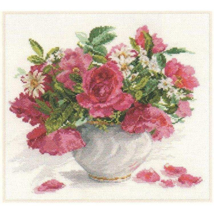 Alisa Cross Stitch Kit - Blooming Garden. Roses And Daisies Alisa Cross Stitch Kits - HobbyJobby