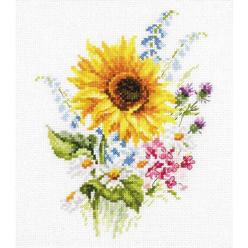 Alisa Cross Stitch Kit - Bouquet With Sunflower Alisa Cross Stitch Kits - HobbyJobby