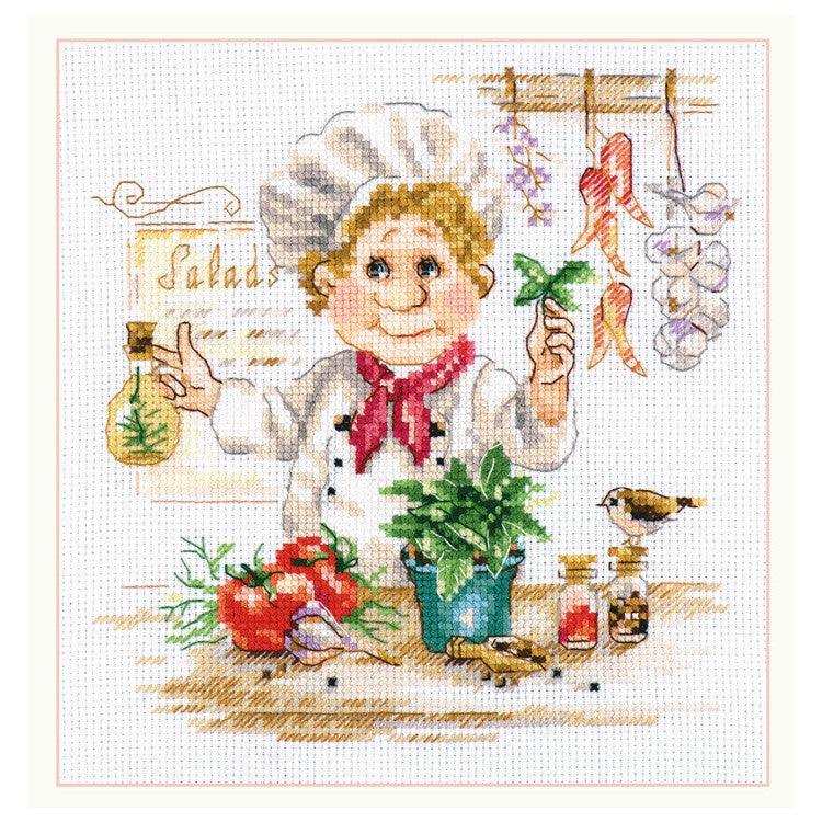 Alisa Cross Stitch Kit - Chef — HobbyJobby