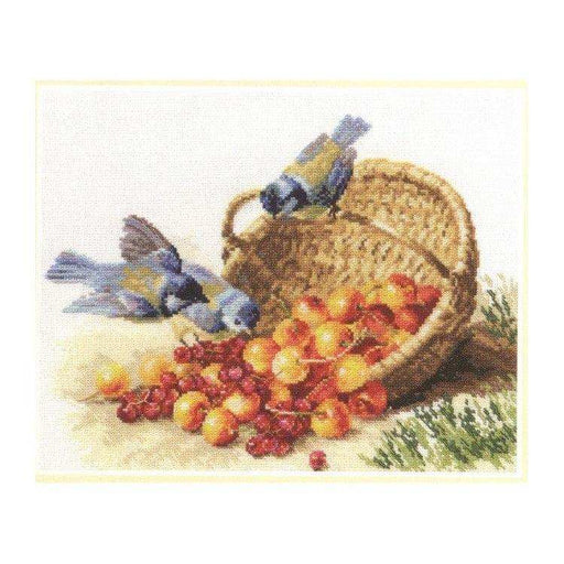 Alisa Cross Stitch Kit - Chickadees And Sweet Cherries Alisa Cross Stitch Kits - HobbyJobby