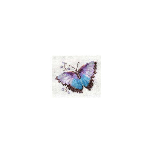 Alisa Cross Stitch Kit - Colourful Butterflies - Blue Alisa Cross Stitch Kits - HobbyJobby