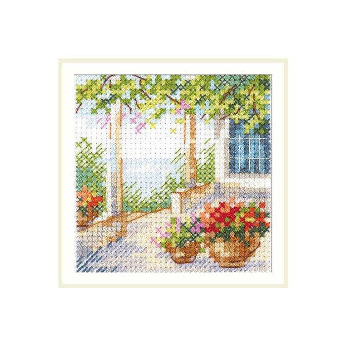 Alisa Cross Stitch Kit - Flower Patio Alisa Cross Stitch Kits - HobbyJobby