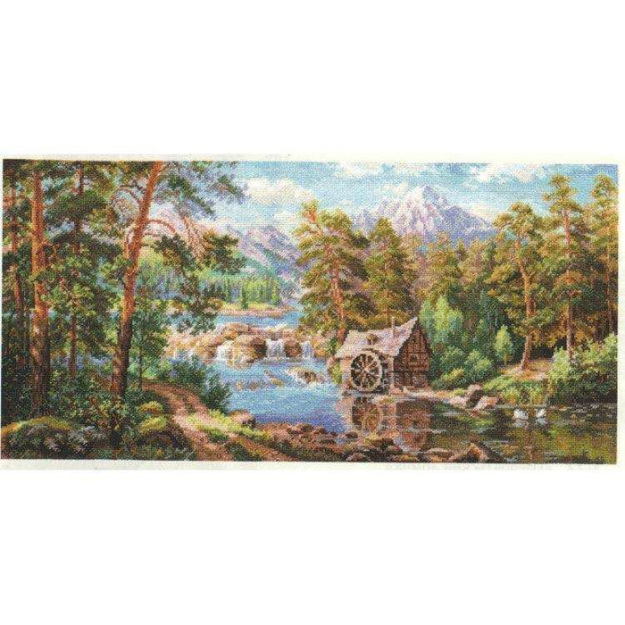 Alisa Cross Stitch Kit - Landscape With A Watermill Alisa Cross Stitch Kits - HobbyJobby