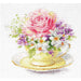 Alisa Cross Stitch Kit - "Light Colors Of The Morning. Cup With Rose" Alisa Cross Stitch Kits - HobbyJobby