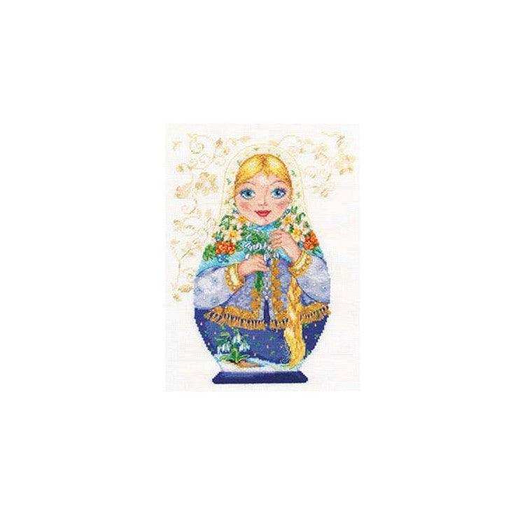 Alisa Cross Stitch Kit - Matreshki. Spring Beauty Alisa Cross Stitch Kits - HobbyJobby