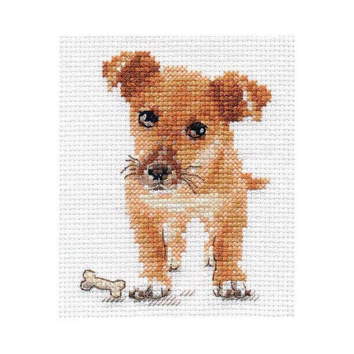 Alisa Cross Stitch Kit - Puppy Alisa Cross Stitch Kits - HobbyJobby