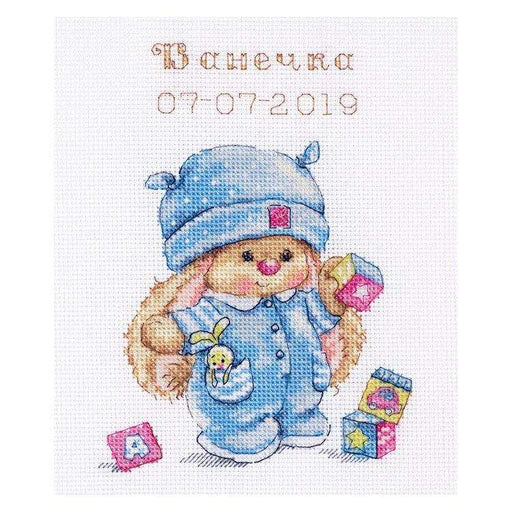 Alisa Cross Stitch Kit - Rabbit Mi Baby Boy Alisa Cross Stitch Kits - HobbyJobby