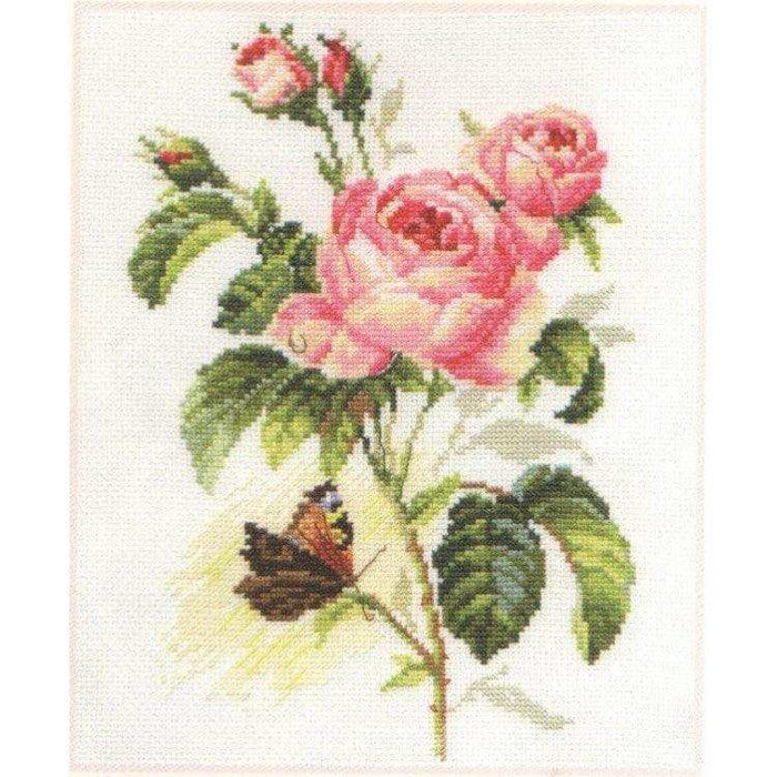 Alisa Cross Stitch Kit - Rose And Butterfly Alisa Cross Stitch Kits - HobbyJobby