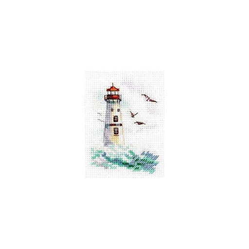 Alisa Cross Stitch Kit - Sea Is Shaking. White Lighthouse Alisa Cross Stitch Kits - HobbyJobby