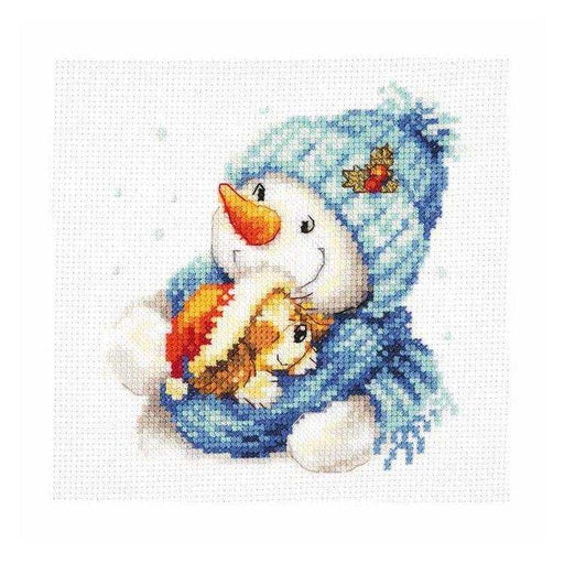 Alisa Cross Stitch Kit - Snowman And Dog Alisa Cross Stitch Kits - HobbyJobby