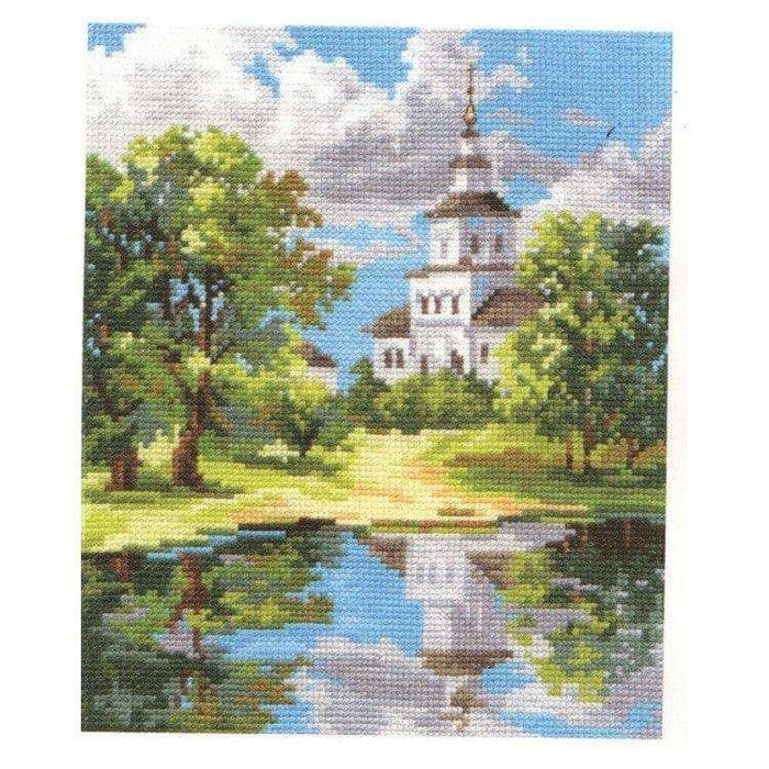 Alisa Cross Stitch Kit - The Church Near The Pond Alisa Cross Stitch Kits - HobbyJobby