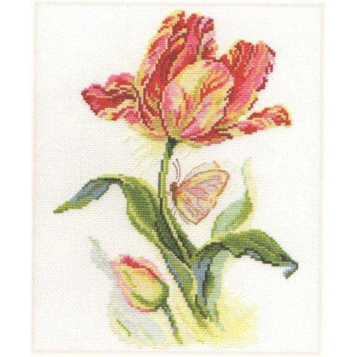 Alisa Cross Stitch Kit - Tulip And Butterfly Alisa Cross Stitch Kits - HobbyJobby