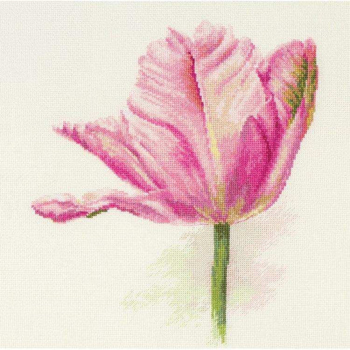 Alisa Cross Stitch Kit - Tulips. Light Pink Alisa Cross Stitch Kits - HobbyJobby