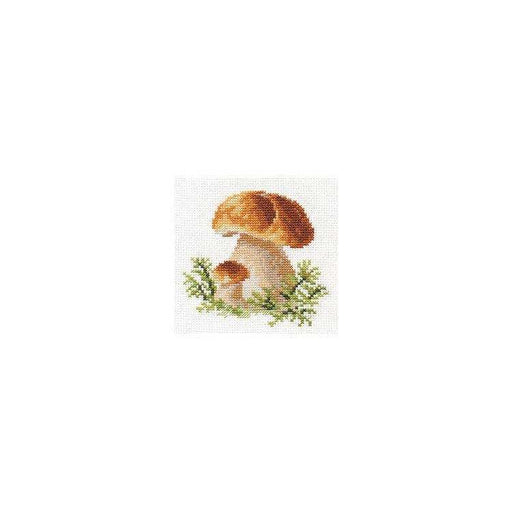 Alisa Cross Stitch Kit - White Mushrooms Alisa Cross Stitch Kits - HobbyJobby
