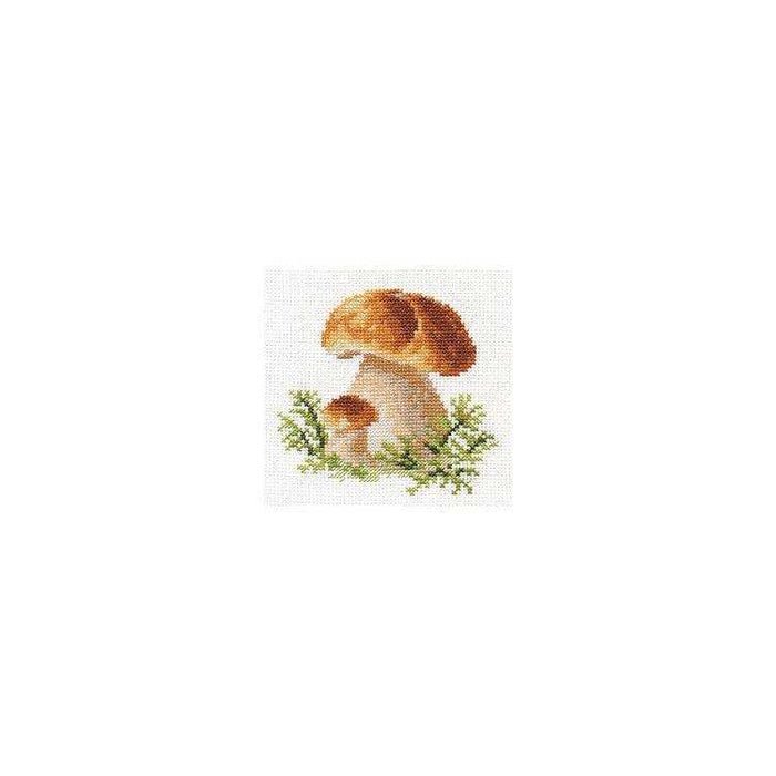 Alisa Cross Stitch Kit - White Mushrooms Alisa Cross Stitch Kits - HobbyJobby