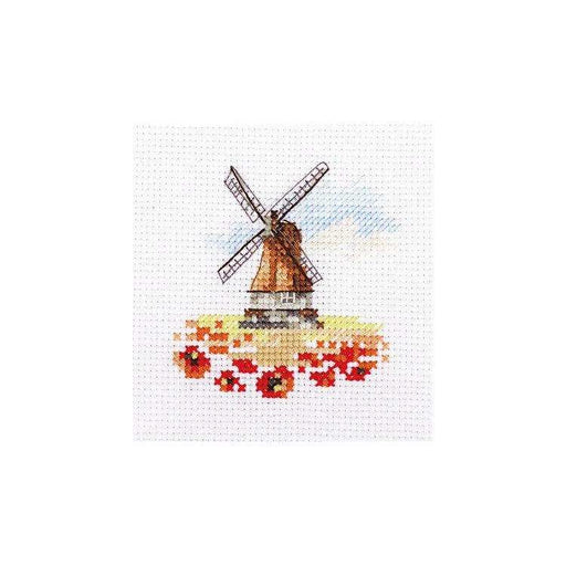 Alisa Cross Stitch Kit - Windmill In A Poppy Field Alisa Cross Stitch Kits - HobbyJobby
