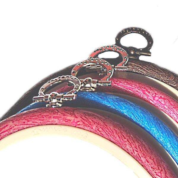 Brown Embroidery Hoop - Oval Nurge Flexible Hoop Hoops - HobbyJobby