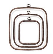 Brown Square Embroidery Hoop - Nurge Flexible Cross Stitch Hoop Hoops - HobbyJobby