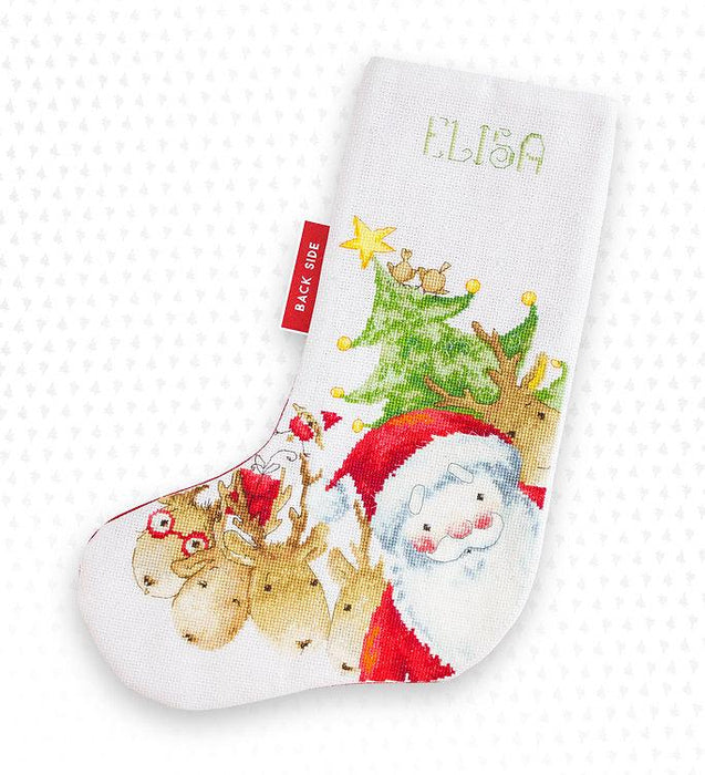 Christmas Stocking Luca-S - Santa Claus List Cross Stitch Stockings - HobbyJobby