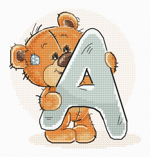 Cross Stitch Kit Alphabet - Luca-S Kit - Letter „A” B1202 - HobbyJobby