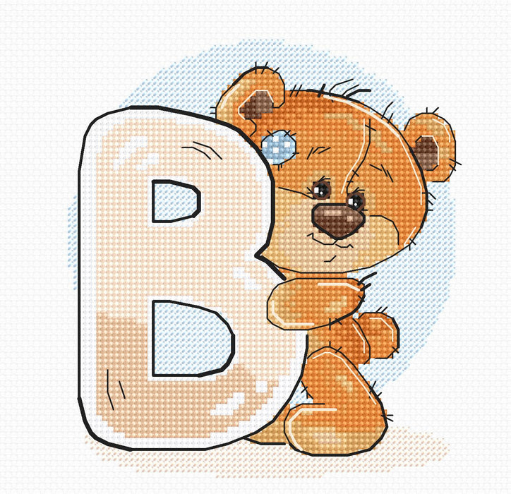 Cross Stitch Kit Alphabet - Luca-S Kit - Letter „B” B1203 - HobbyJobby